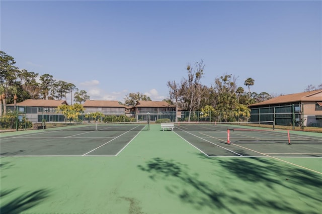 view of tennis court