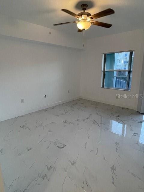 empty room with ceiling fan