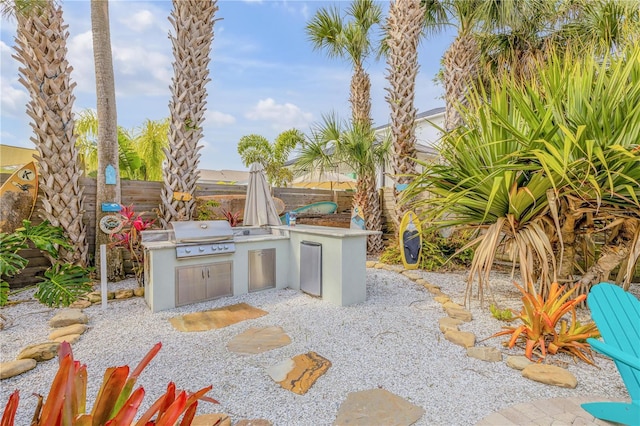 view of patio / terrace with area for grilling and grilling area