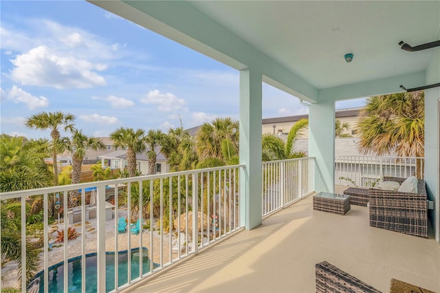 balcony featuring a patio