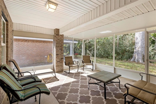 view of sunroom / solarium