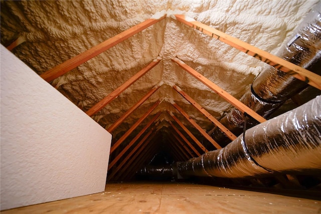 view of attic