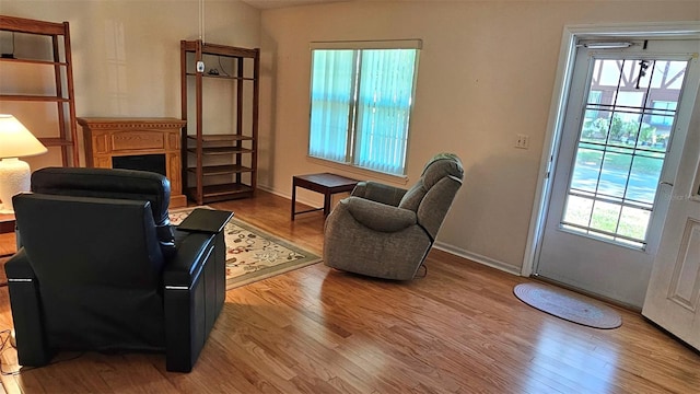 26 Birdie Dr, New Smyrna Beach, FL 32168 - living area with baseboards and wood finished floors