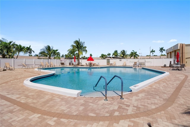 view of pool with a patio