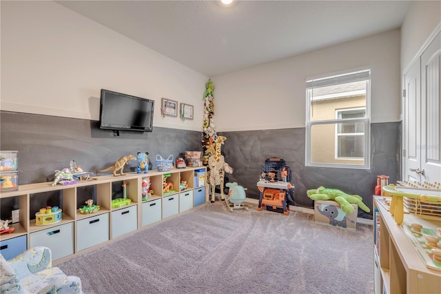 playroom with carpet floors