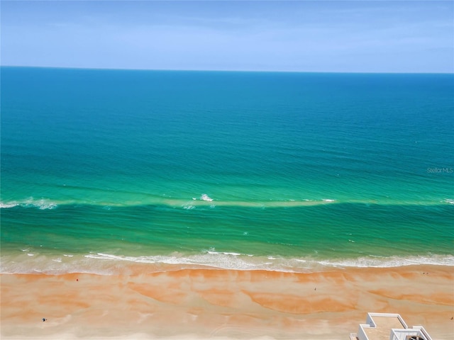 view of water feature featuring a view of the beach