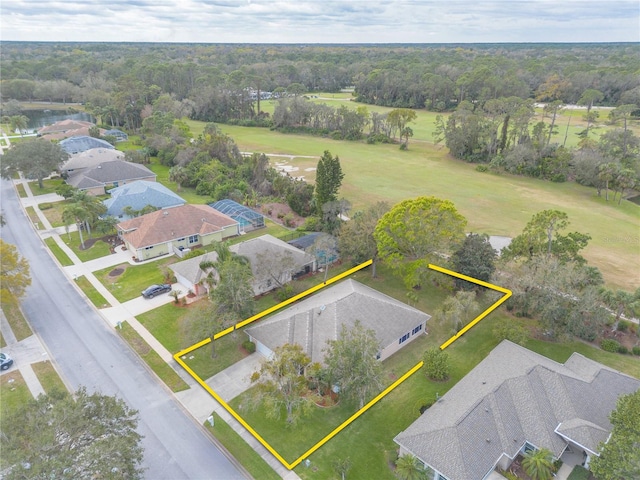 bird's eye view with a residential view