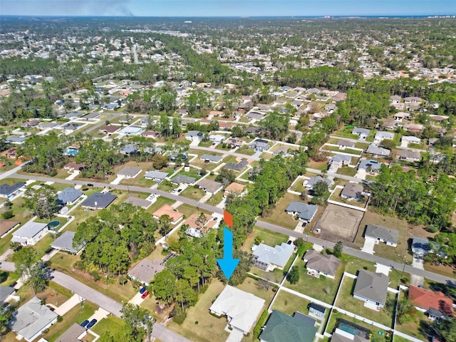 aerial view featuring a residential view