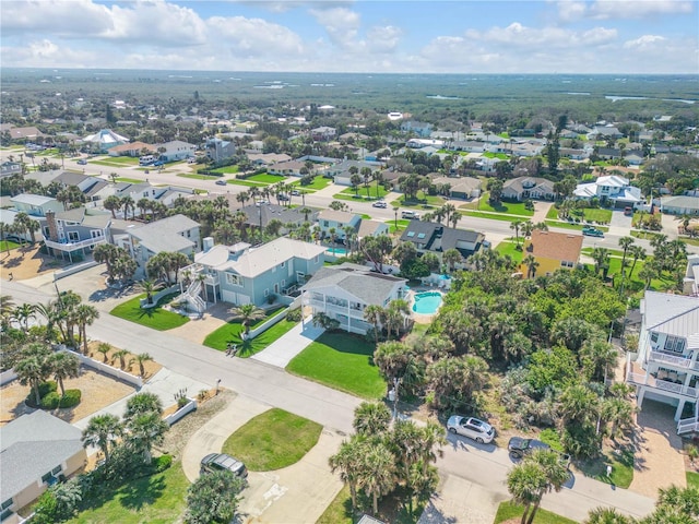 drone / aerial view with a residential view