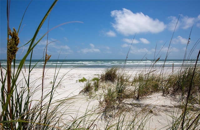 water view featuring a beach view