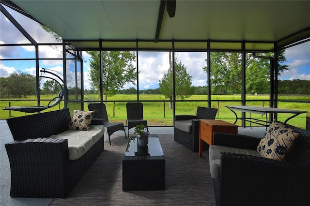 sunroom / solarium with a wealth of natural light