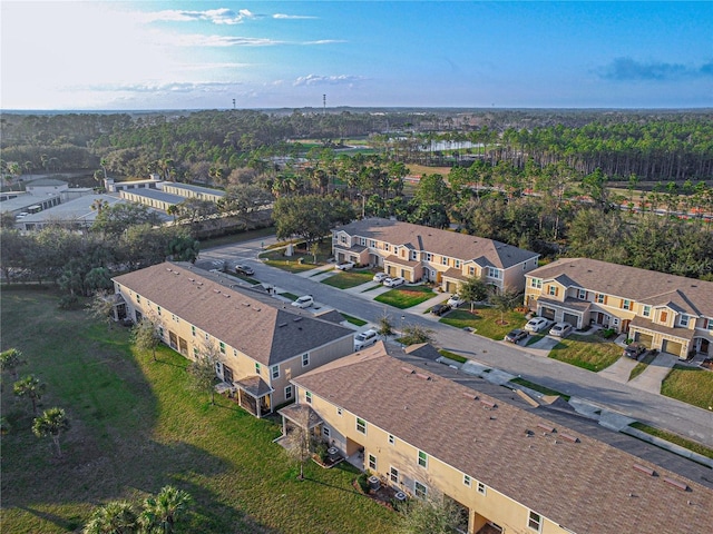 drone / aerial view with a residential view