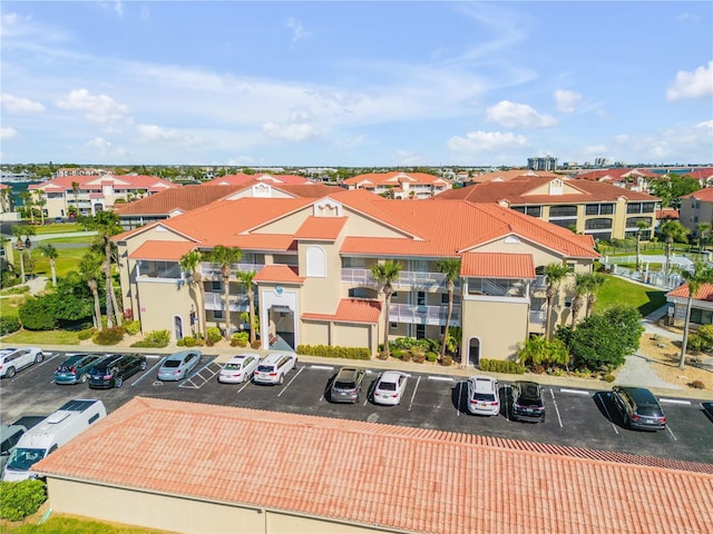 drone / aerial view with a residential view