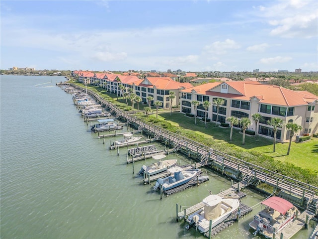 407 Bouchelle Dr Unit 205, New Smyrna Beach, FL 32169 - aerial view featuring a water view