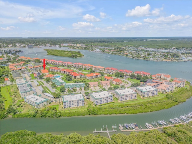 407 Bouchelle Dr Unit 205, New Smyrna Beach, FL 32169 - bird's eye view featuring a water view