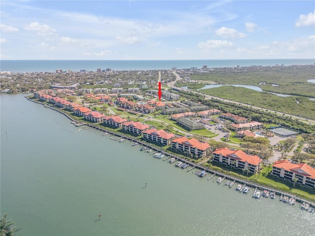 407 Bouchelle Dr Unit 205, New Smyrna Beach, FL 32169 - drone / aerial view with a water view