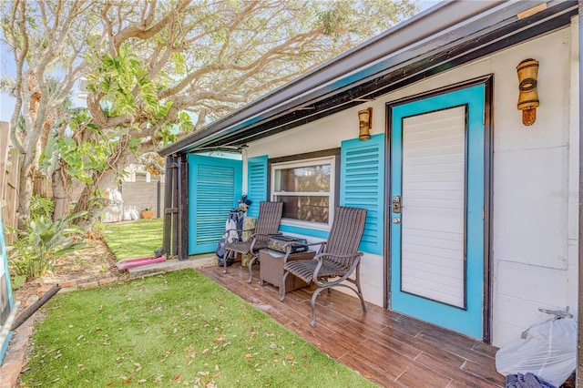 view of patio with fence