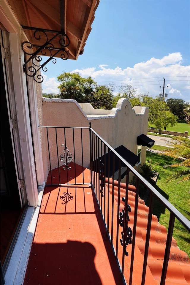 view of balcony