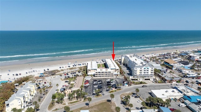111 N Atlantic Ave Unit A219, New Smyrna Beach, FL 32169 - birds eye view of property featuring a view of the beach and a water view