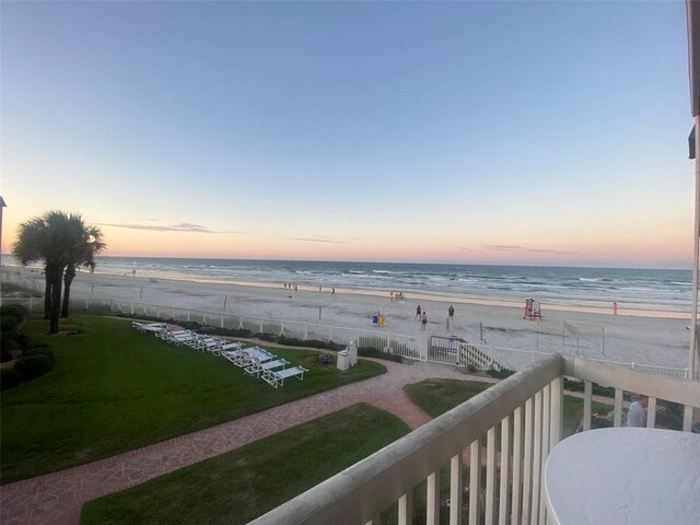 111 N Atlantic Ave Unit A219, New Smyrna Beach, FL 32169 - water view featuring a beach view and fence
