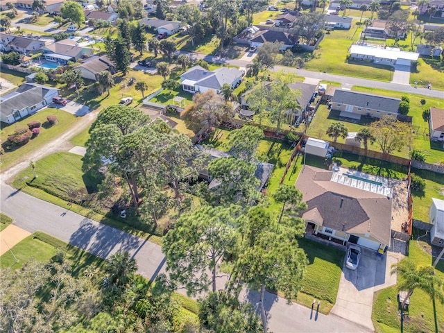 aerial view with a residential view