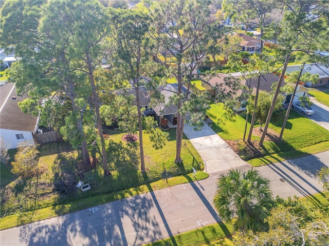 aerial view with a residential view