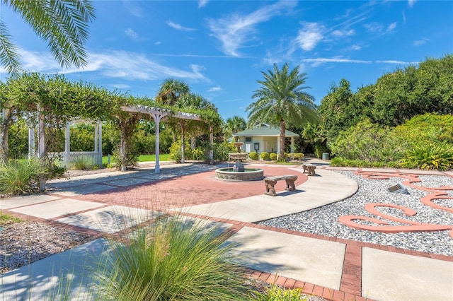 view of home's community featuring a patio