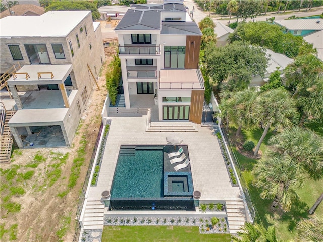 aerial view of residential area