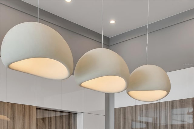 detailed view of recessed lighting