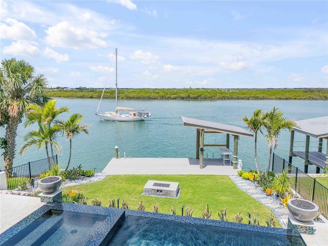 1194 N Peninsula, New Smyrna Beach, FL 32169 - dock featuring a water view
