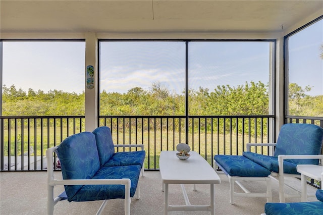 view of sunroom