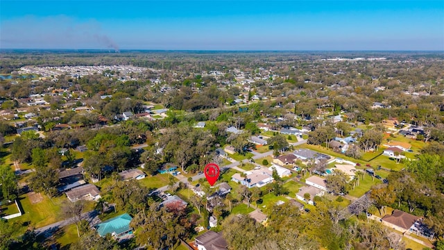 drone / aerial view with a residential view