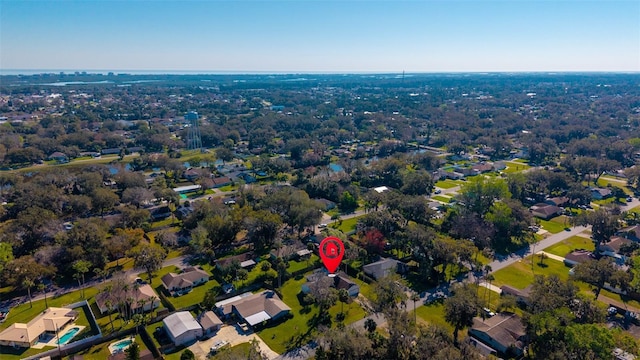 aerial view featuring a residential view