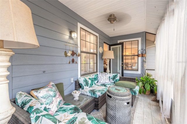 view of patio with a porch