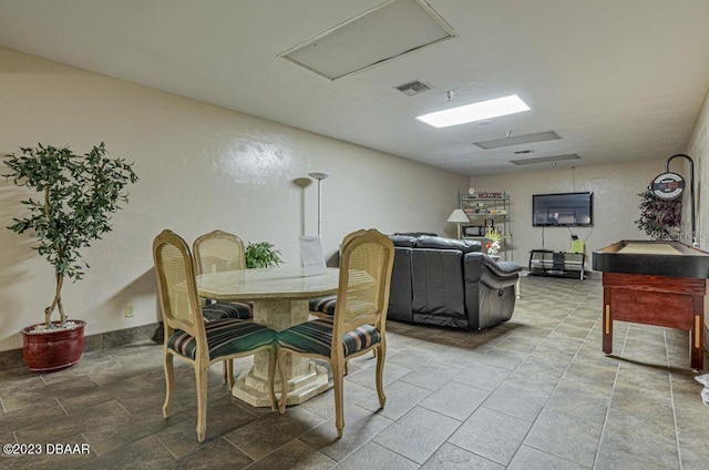 dining area with visible vents