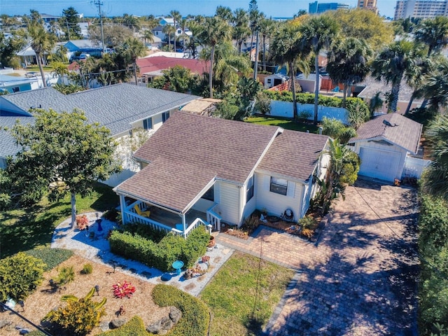 bird's eye view featuring a residential view