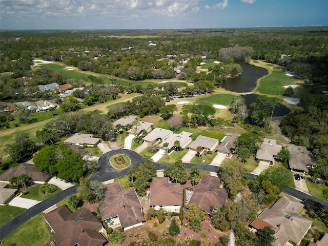 168 Turnberry Cir, New Smyrna Beach, FL 32168 - bird's eye view with a residential view, golf course view, a view of trees, and a water view