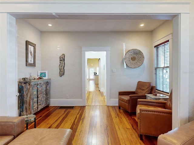 536 Faulkner St, New Smyrna Beach, FL 32168 - interior space with baseboards, recessed lighting, and light wood-type flooring