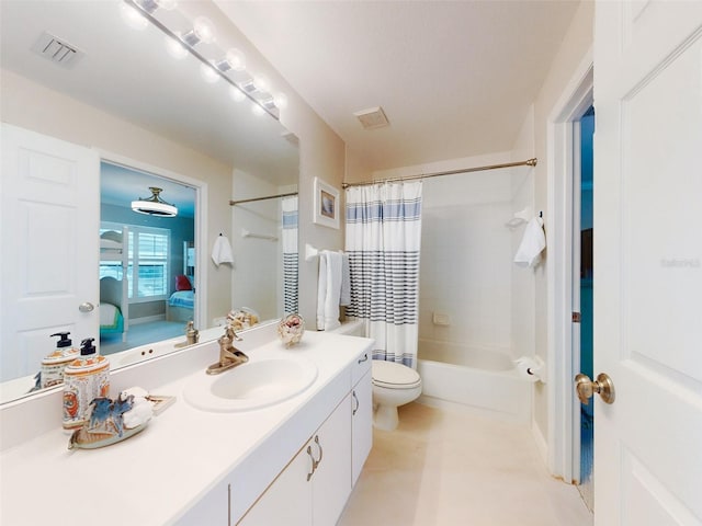 2700 N Peninsula Ave Unit 114, New Smyrna Beach, FL 32169 - full bath featuring toilet, vanity, shower / tub combo, ensuite bath, and visible vents