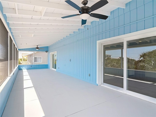 6937 Turtlemound Rd, New Smyrna Beach, FL 32169 - view of patio / terrace featuring a ceiling fan