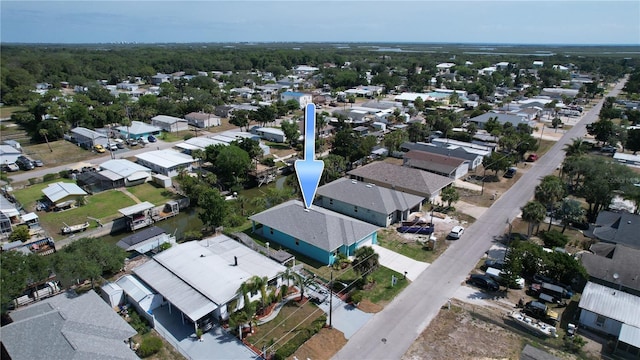 bird's eye view featuring a residential view