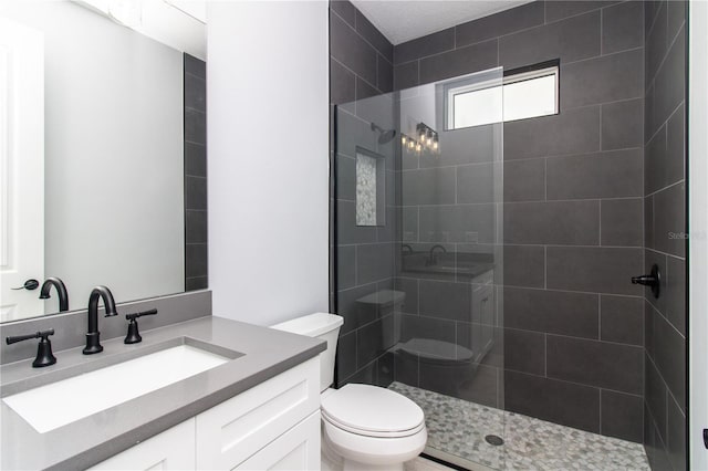 113 Douglas St, Edgewater, FL 32141 - bathroom featuring toilet, a shower stall, and vanity