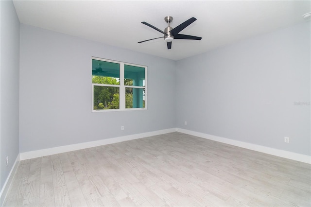 113 Douglas St, Edgewater, FL 32141 - empty room with wood finished floors, baseboards, and ceiling fan