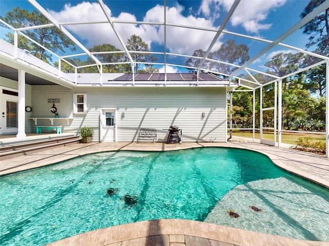 2656 Old Smyrna Trl, New Smyrna Beach, FL 32168 - pool with glass enclosure and a patio area