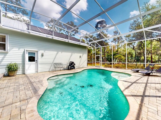 2656 Old Smyrna Trl, New Smyrna Beach, FL 32168 - pool with glass enclosure and a patio area