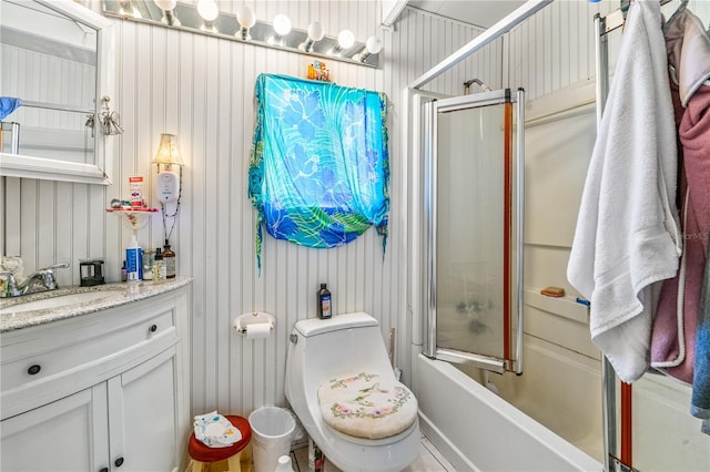 191 Howes St, Oak Hill, FL 32759 - full bathroom with vanity and enclosed tub / shower combo