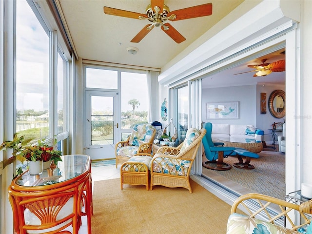 438 Bouchelle Dr Unit 104, New Smyrna Beach, FL 32169 - sunroom / solarium with tile patterned floors