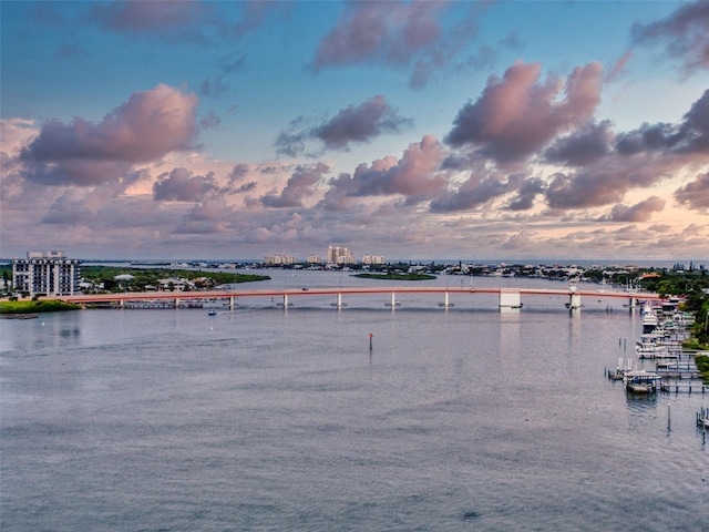 438 Bouchelle Dr Unit 104, New Smyrna Beach, FL 32169 - view of water feature featuring a city view