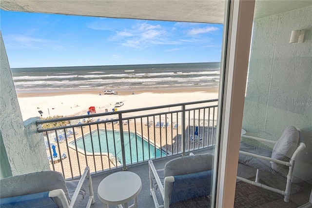 705 N Atlantic Ave Unit 4030, New Smyrna Beach, FL 32169 - balcony featuring a beach view and a water view