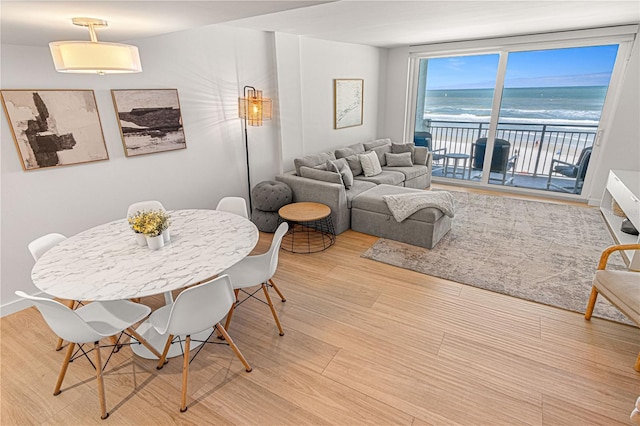 705 N Atlantic Ave Unit 4030, New Smyrna Beach, FL 32169 - living area featuring light wood finished floors and a water view